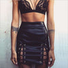 Mooni Laced Leather Skirt