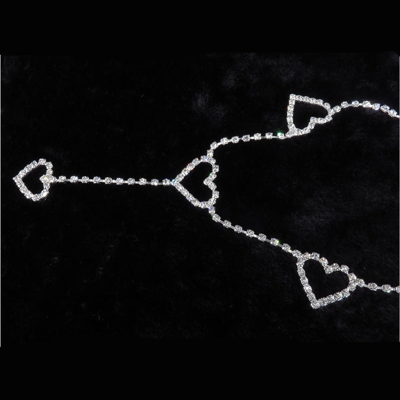 90s Vintage Drill Heart Waist Chain
