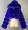 Short Hooded Faux Fur Coat