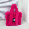 Fuzzy Furry Faux Fur Plush Tote Bag