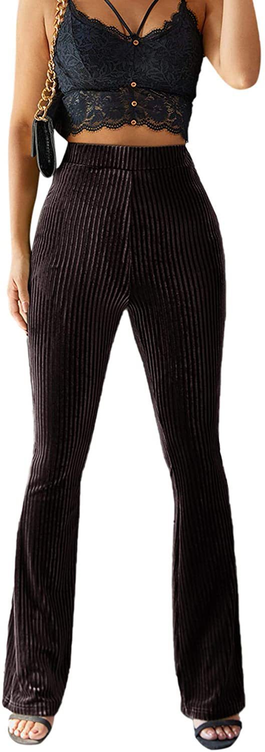 Mailen Velvet Striped Pants