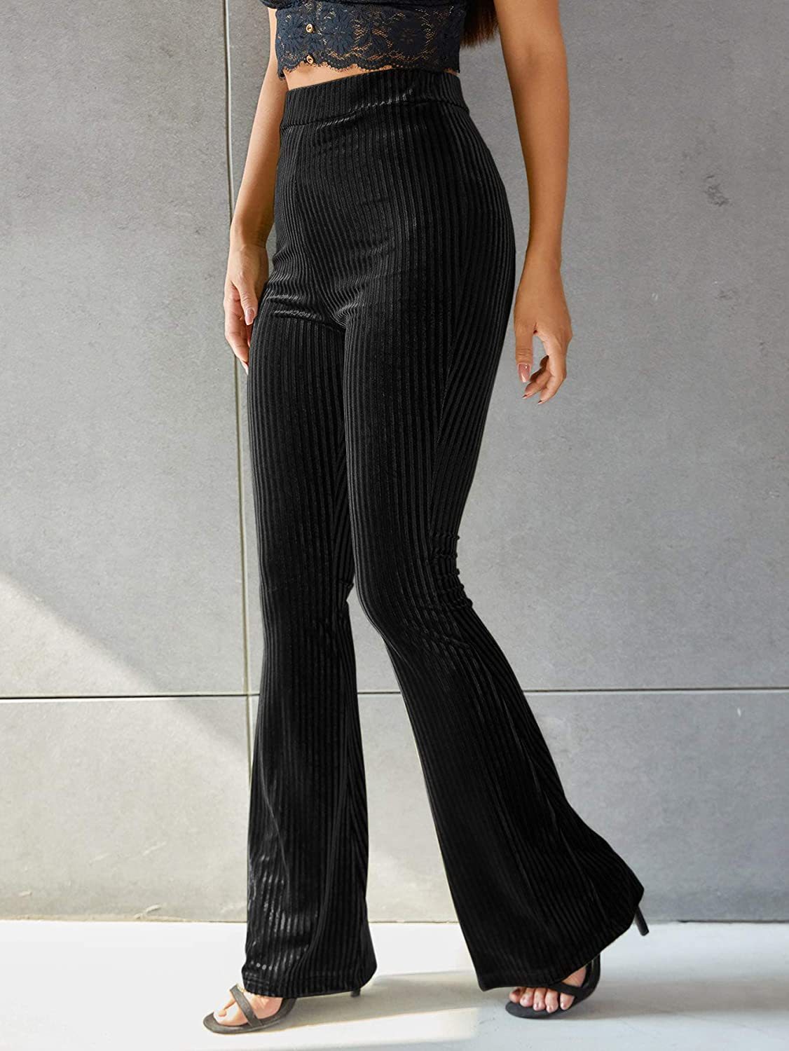 Mailen Velvet Striped Pants