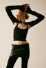 Vintage Off The Shoulder Slim Knitted Long Sleeve Sweater