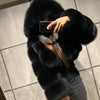 Short Hooded Faux Fur Coat