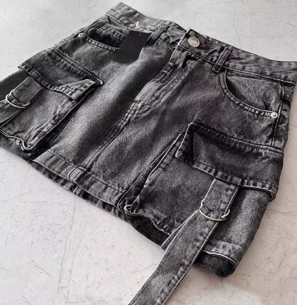 Zari Denim Skirt
