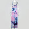 Tie Dye Sleeveless Slim Fit Bodycon Maxi Dresses