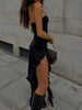 Ruffles Split Dress