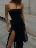 Ruffles Split Dress