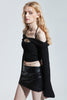 Vintage Off The Shoulder Slim Knitted Long Sleeve Sweater