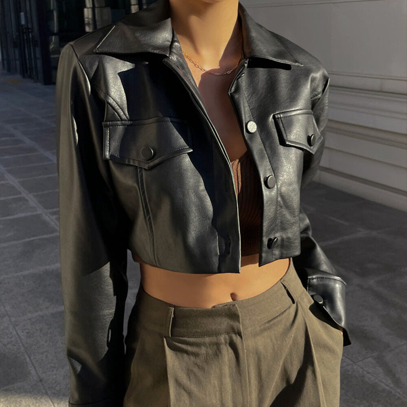 Faux Leather Motorcycle Jacket