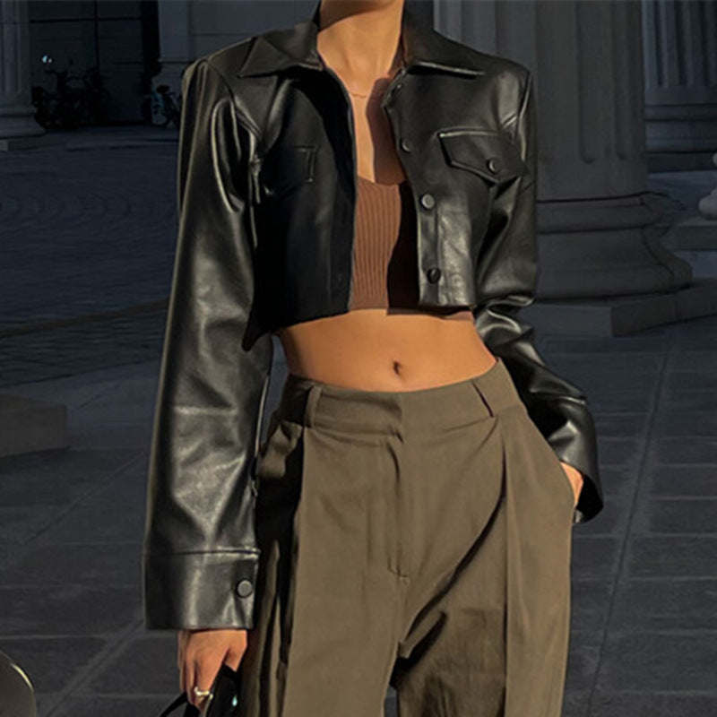 Faux Leather Motorcycle Jacket