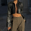 Faux Leather Motorcycle Jacket