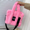 Fuzzy Furry Faux Fur Plush Tote Bag